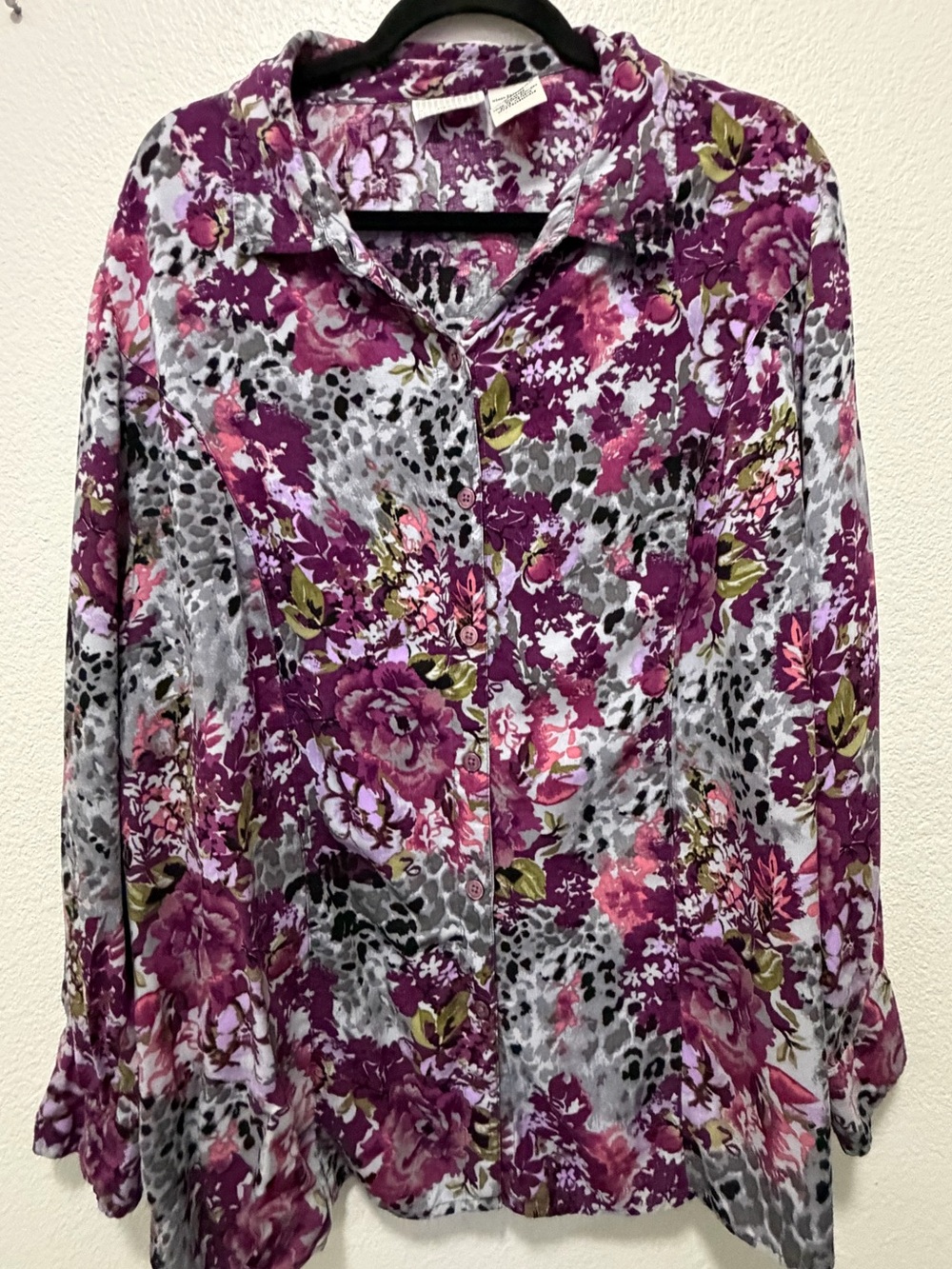 White Stag vintage button down floral shirt, size 2X
